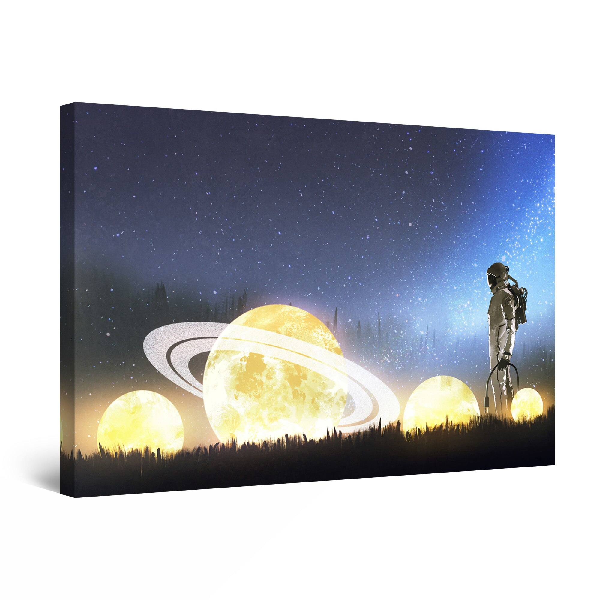 Tablou DualView Startonight Astronautul, luminos in intuneric, 60 cm x 40 cm