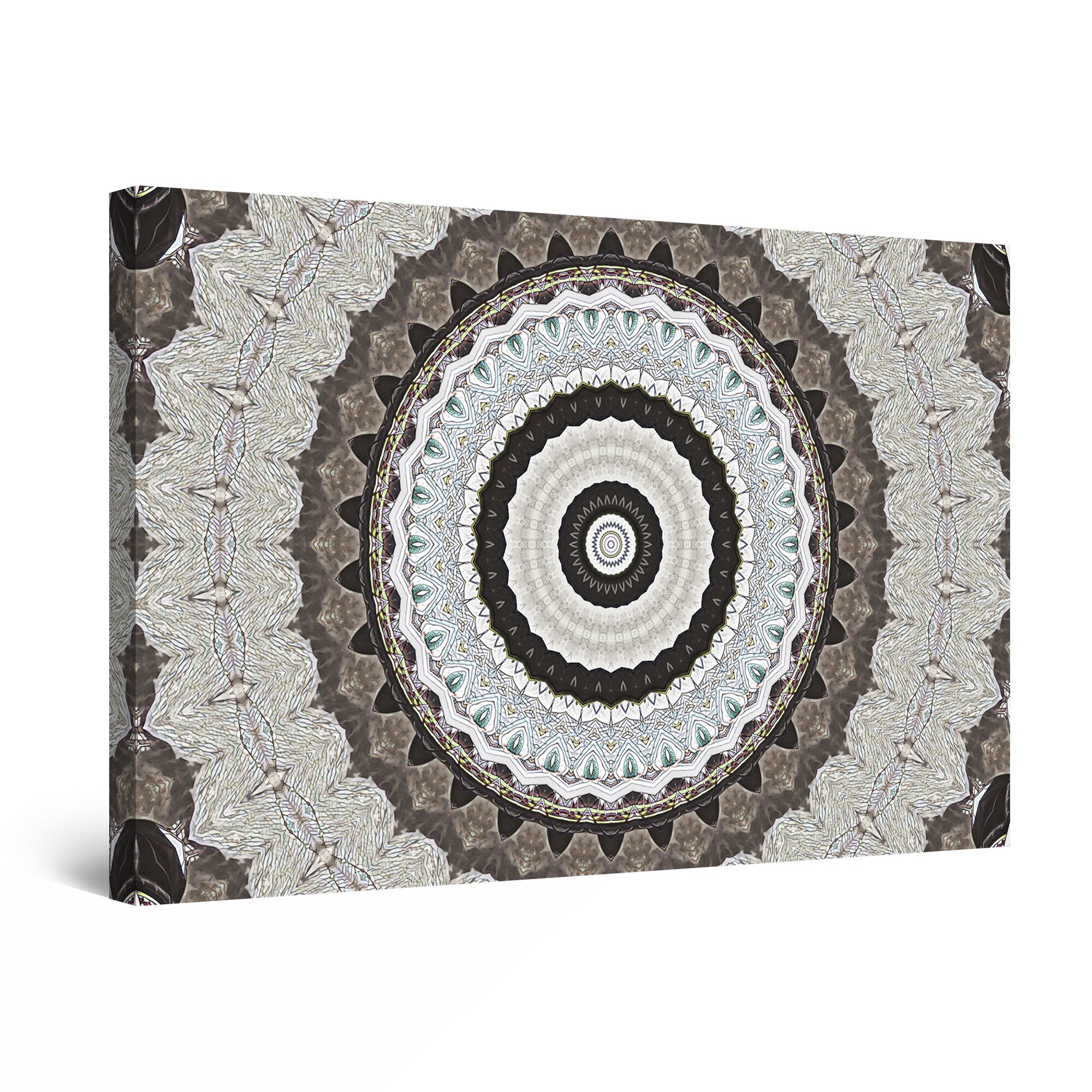 Tablou DualView Startonight Mandala Verde, luminos in intuneric, 30 cm x 20 cm