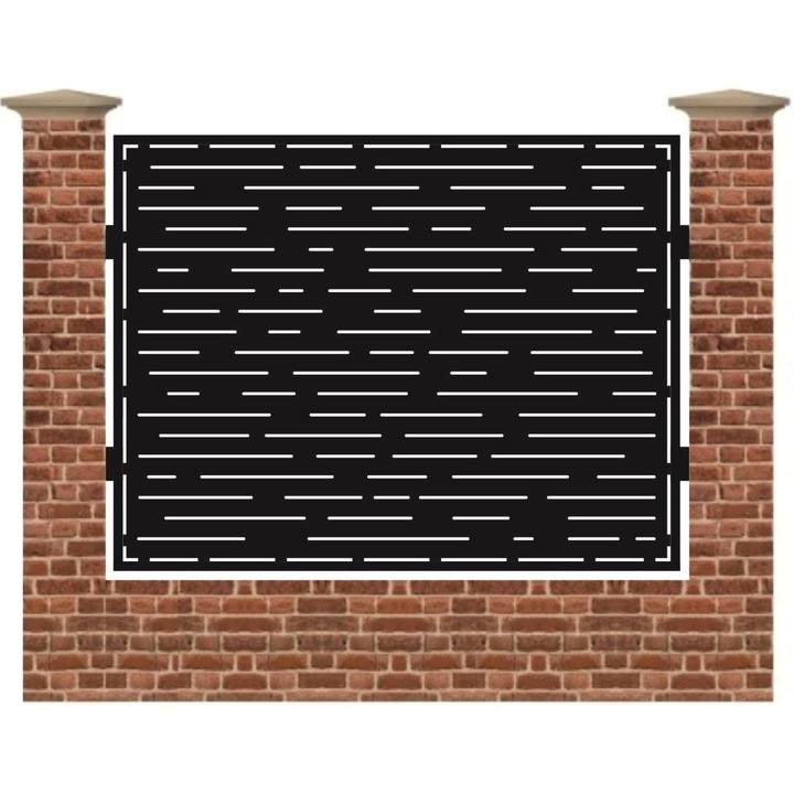 Panou de gard mare din tabla debitata cu plasma MAX 65 1500 mm x 1940 mm