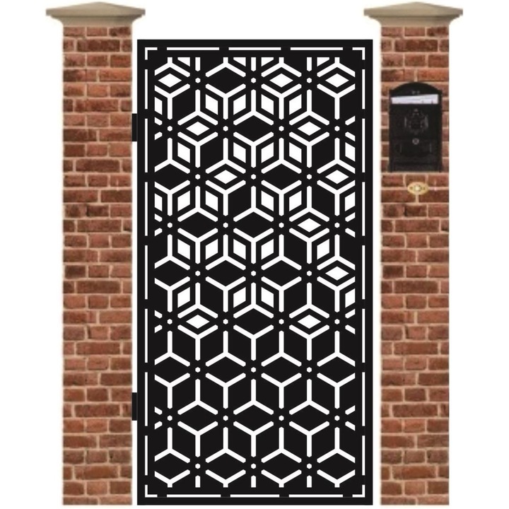 Poarta pietonala din tabla debitata cu plasma MAX CM1 1940 x 990 mm