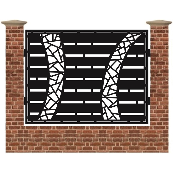 Panou de gard mare din tabla debitata cu plasma MAX B52 1500 mm x 1940 mm