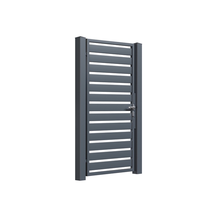 Poarta pietonala, Todome, moderna 54, gri antracit, 100 x 180 cm