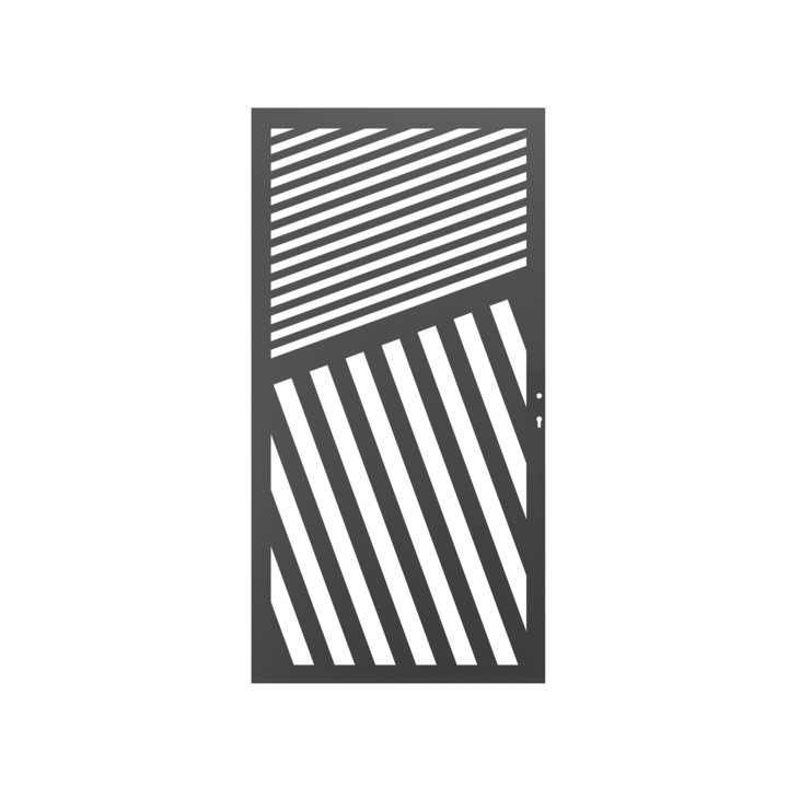 Входна порта Todome, Разкроен лист 27, Черен, 100 x 180 см