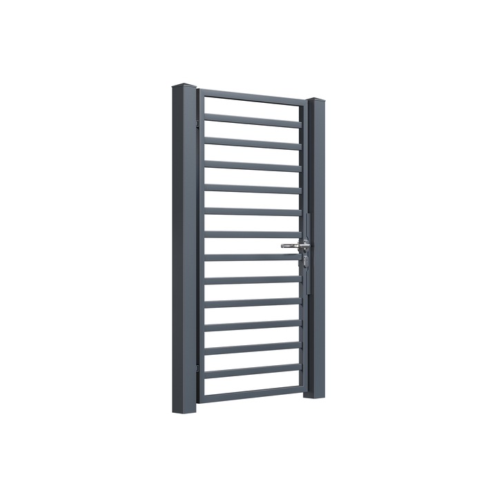 Poarta pietonala, Todome, moderna 52, gri antracit, 100 x 180 cm