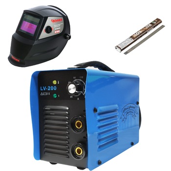 Set Aparat sudura-invertor Micul Fermier LV250, albastru + Masca sudura Almaz Set Aparat sudura-invertor Micul Fermier LV250, albastru + Masca sudura Almaz