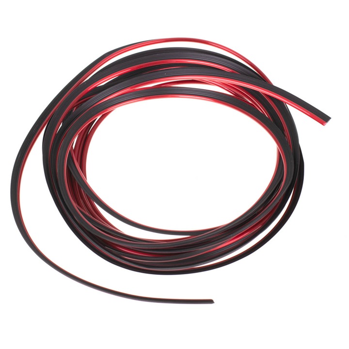 Тиксо за автомобил, декоративно, защита от надраскване и увреждане на боята, за екстериор и интериор, лесно за сглобяване, червено, 5 M