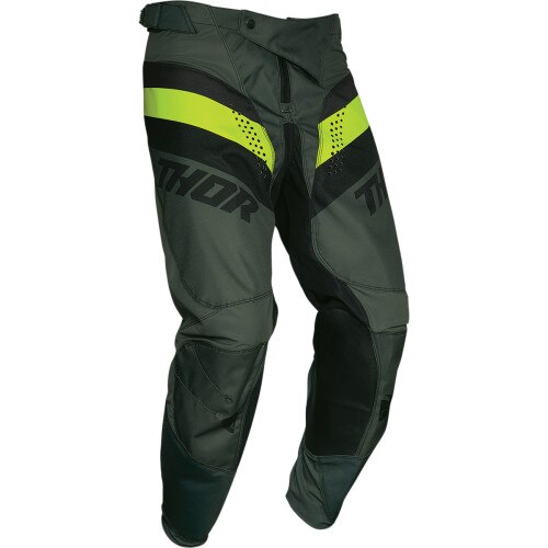 Pantaloni Thor Pulse Racer, Negru/Army, 40