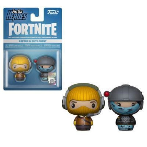 Set doua Funko Pint Sized Heroes Fortnite - Raptor and Elite Agent