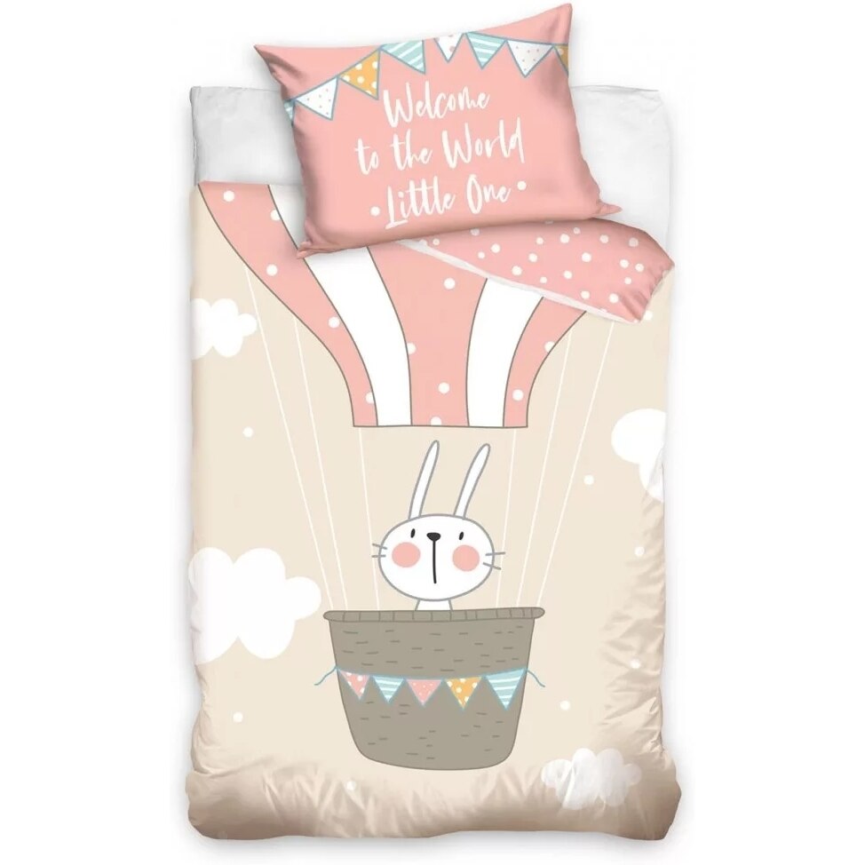 Set lenjerie pat copii Rabbit Little One 100x135 + 40x60, SunCity