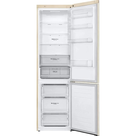 Хладилник с фризер LG GBB62SEHMN, 384 л, Клас E, No Frost, WiFi, Smart Diagnosis, H 203 см, Бежов