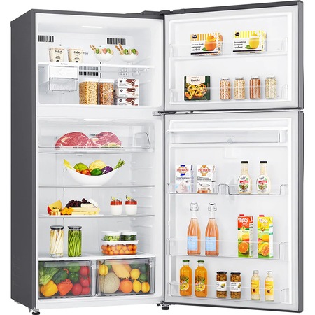 Хладилник с 2 врати LG GTF916PZPYD, 592 л, Клас E, No Frost, WiFi, DoorCooling+, Mirror Touch Display, Диспенсър за вода, Сребрист