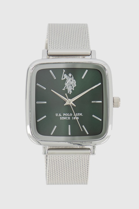 U.S. Polo Assn., Иноксов часовник с верижка, Сребрист
