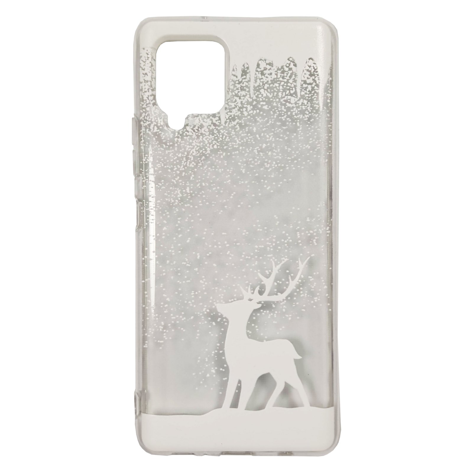 Husa Craciun Samsung Galaxy A42 5G model Reindeer, Silicon, Antisoc, Viceversa Transparent/Alb