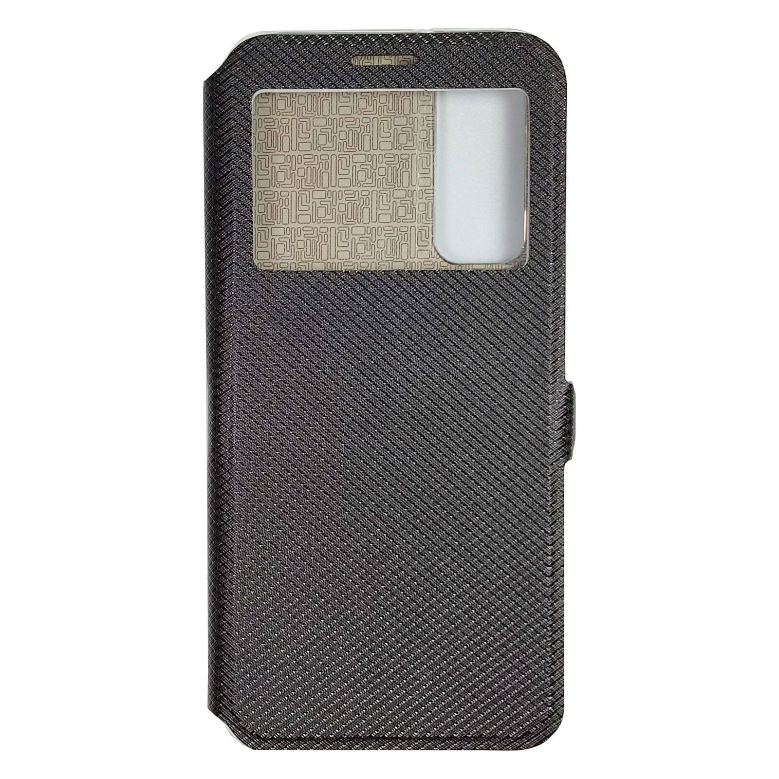 Husa Flip Carte Huawei P Smart 2021 model S-View cu Stand Telefon, Antisoc, Viceversa Negru