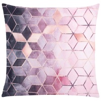 Fata de perna decorativa SPRINGOS, design abstract, dimensiune 40x40, mov/roz