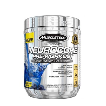 Pudra energizanta, Muscletech, Neurocore, Zmeura Albastra 212 grame Pudra energizanta, Muscletech, Neurocore, Zmeura Albastra 212 grame