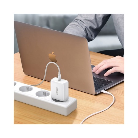 Incarcator Retea Ugreen Fast Charger Cu Port Type-C 45W ,Compatibil Cu iPhone 12 /12 Pro / 12 Pro Max ,Samsung ,Huawei, Alb