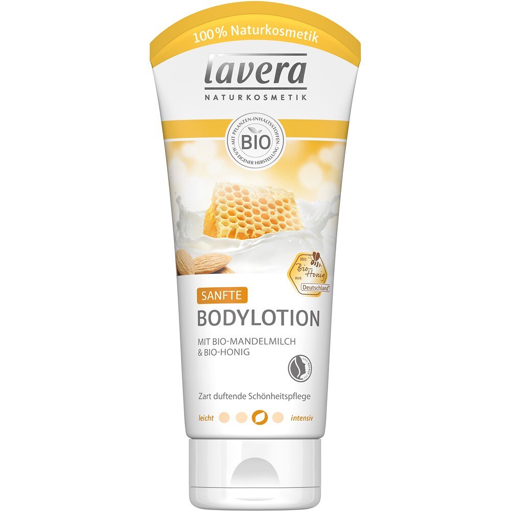 Lotiune de corp delicata cu lapte de migdale si miere, Lavera, 200 ml