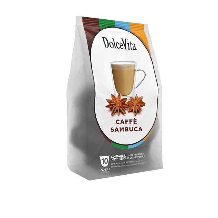 Capsule Caffe & Sambuca Dolce Vita Compatibile Nespresso, 10 bucati, 65 g