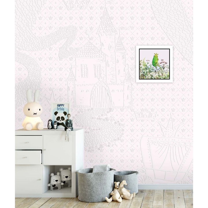 Tapet 3D, texturat, in relief - Princess and Frog 306x280 cm