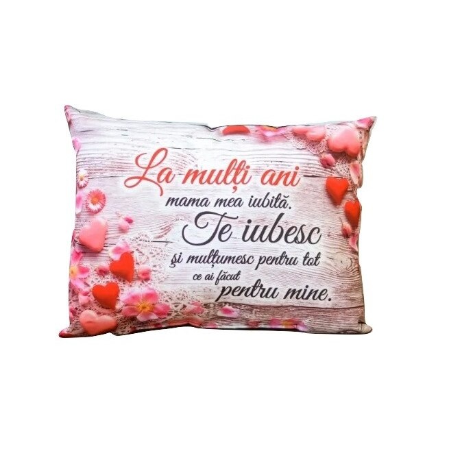 Pernuta cu mesaj pentru mama 33 x 26 cm