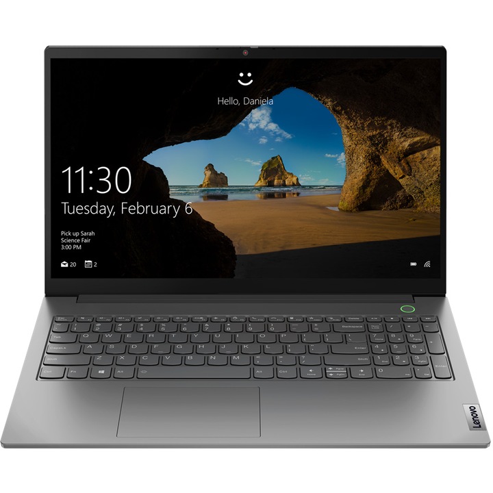 Laptop Lenovo ThinkBook 15 G2 ARE cu procesor AMD Ryzen 3 4300U, 15.6", FHD, 4GB, 128GB SSD, AMD Radeon Graphics, Windows 10 Pro Education, Mineral Grey