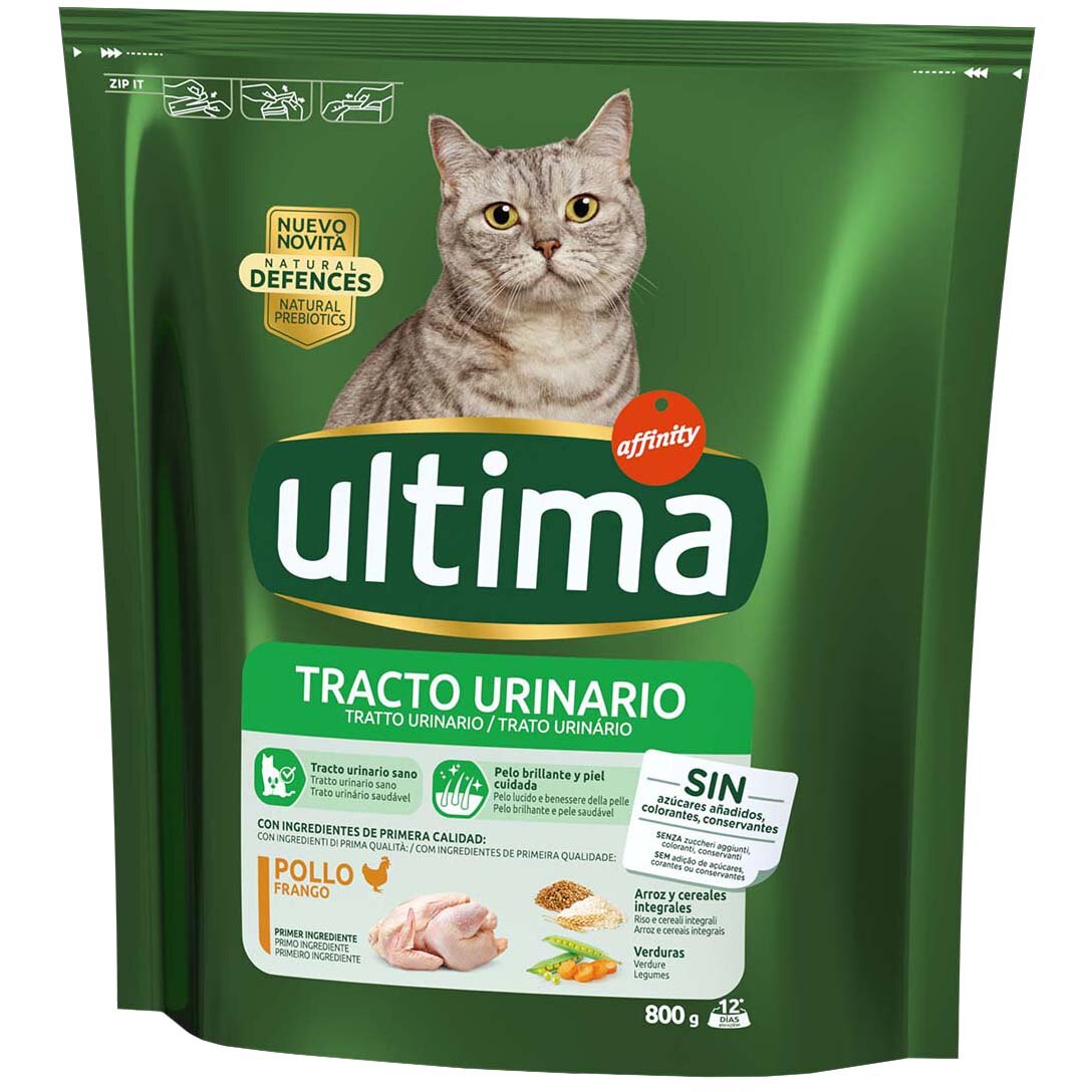Hrana uscata pentru pisici Ultima Adult Tracto Urinario, 0.8Kg