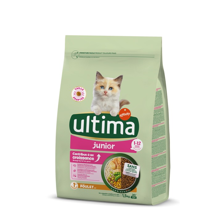 Hrana uscata pentru pisici Ultima Junior, 1.5Kg