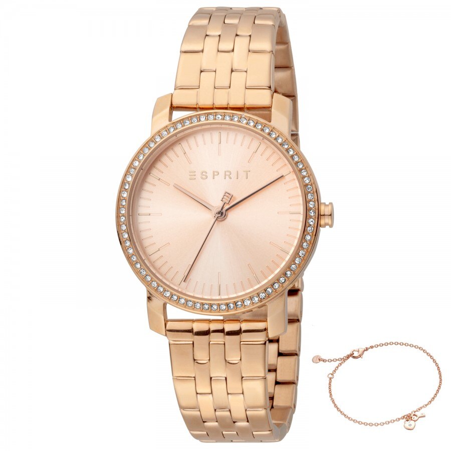 Set ceas si bratara de dama, Esprit ES1L183M2075, Auriu