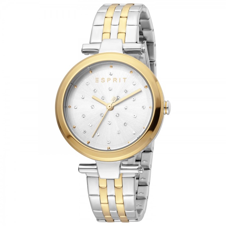 Часовник Esprit ES1L167M0105, Дамски, С метална гривна, Сребрист / Златист