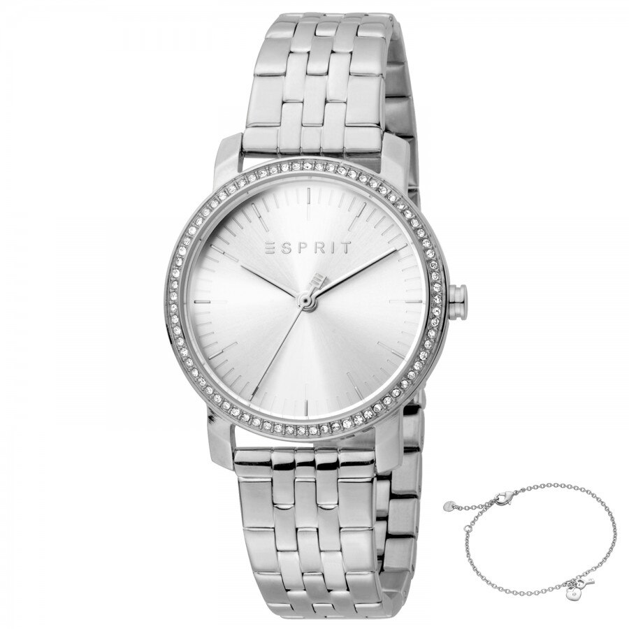 Set ceas si bratara de dama, Esprit ES1L183M2055, Argintiu