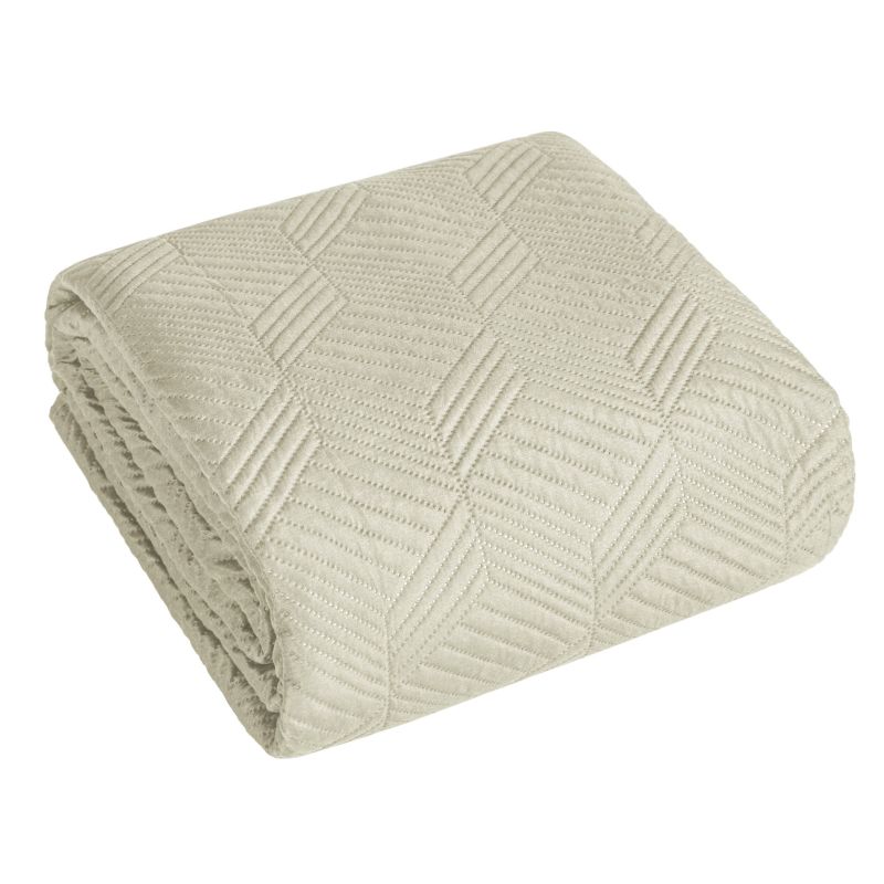 Set Cuvertura de Pat decorativa, Cuvertura de Fotoliu, Eurofirany, 170x210 + 2 pcs 70x160, Boni, Crem