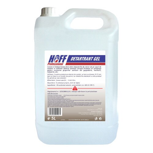 Detartrant gel, CLEAR VISION, gama Hoff Professional, 5 l