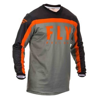 Tricou cross/enduro Fly Racing F-16, negru/gri/portocaliu, marime M Tricou cross/enduro Fly Racing F-16, negru/gri/portocaliu, marime M