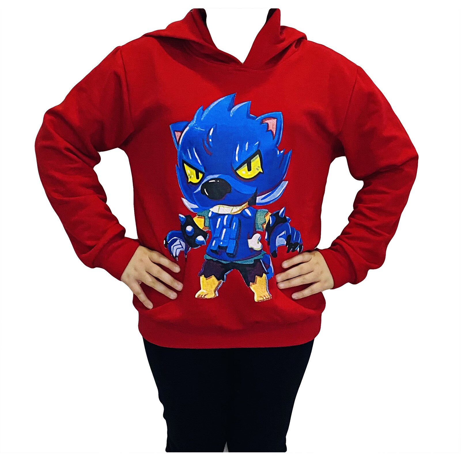 Hanorace copii brawl stars werewolf leon rosu 13-14 ani