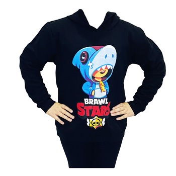 Hanorace copii brawl stars leon negru 13-14 ani Hanorace copii brawl stars leon negru 13-14 ani