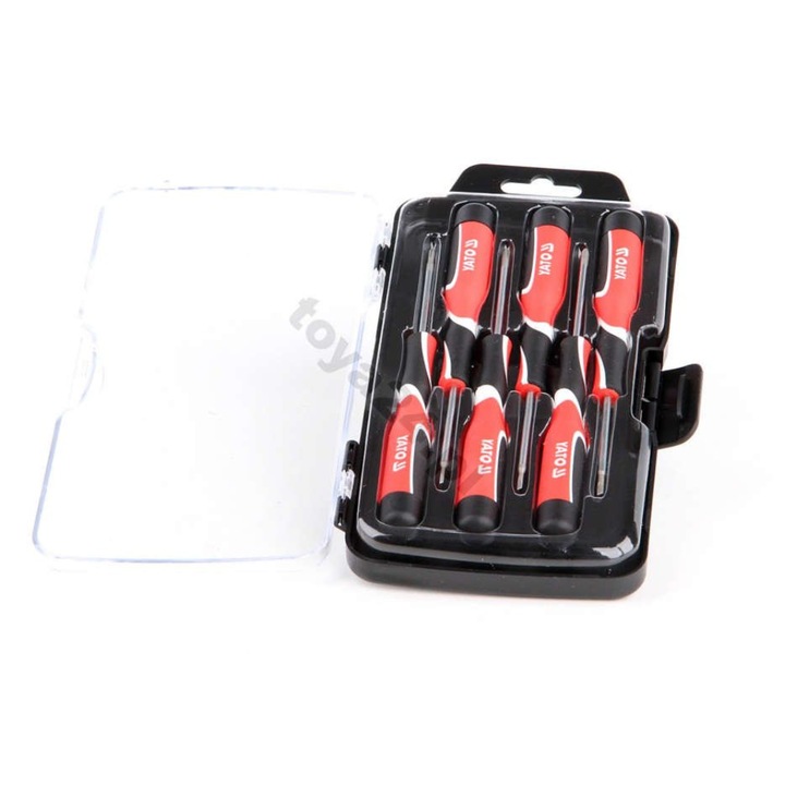 Комплект прецизни отвертки Yato, PH, SL, 6 части