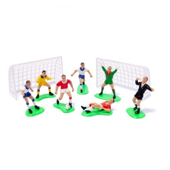 Set 9 figurine tort pentru decoratiuni tort fotbal PME Set 9 figurine tort pentru decoratiuni tort fotbal PME