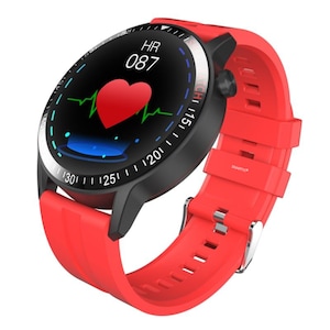 Ceas Smartwatch B30, Touch Screen, Display 1.28 inch, Monitorizare Tensiune Arteriala, Nivel Oxigen din sange, Ritm Cardiac, Control Muzica, Pedometru, Baterie 200mAh, Rezistent la Apa IP67, Reminder Miscare, Sport Mod, Smartic®, rosu