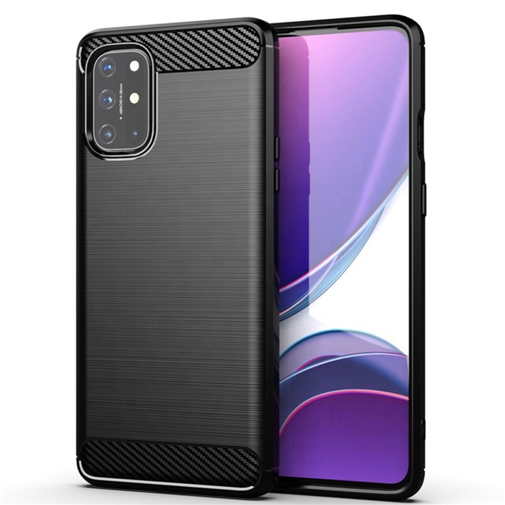 Панел за OnePlus 8T, Techsuit Carbon Silicone, черен