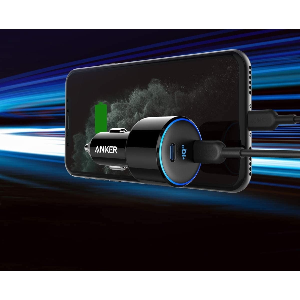 Anker PowerDrive + III Duo autós töltő, 48 W, 2x USBC, PowerIQ 3.0