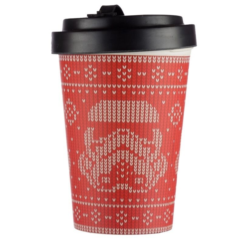 Cana de voiaj - The Original Stormtrooper - Red Christmas, Bambus, 400 ml, Rosu