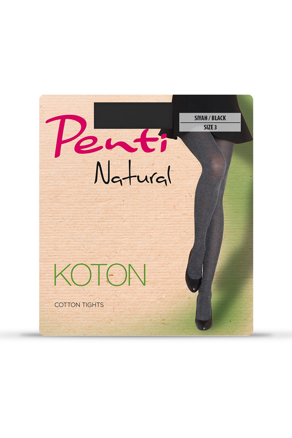 Dres dama Cotton, Penti, 60DEN, 10264, negru