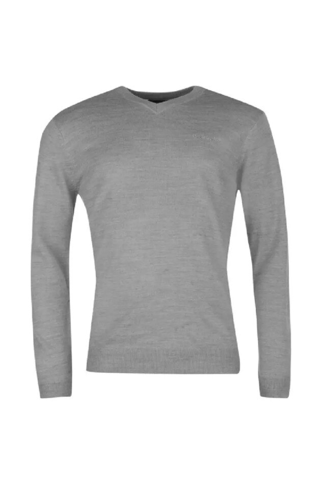 Pulover Barbati Pierre Cardin Paris in V, Gri deschis