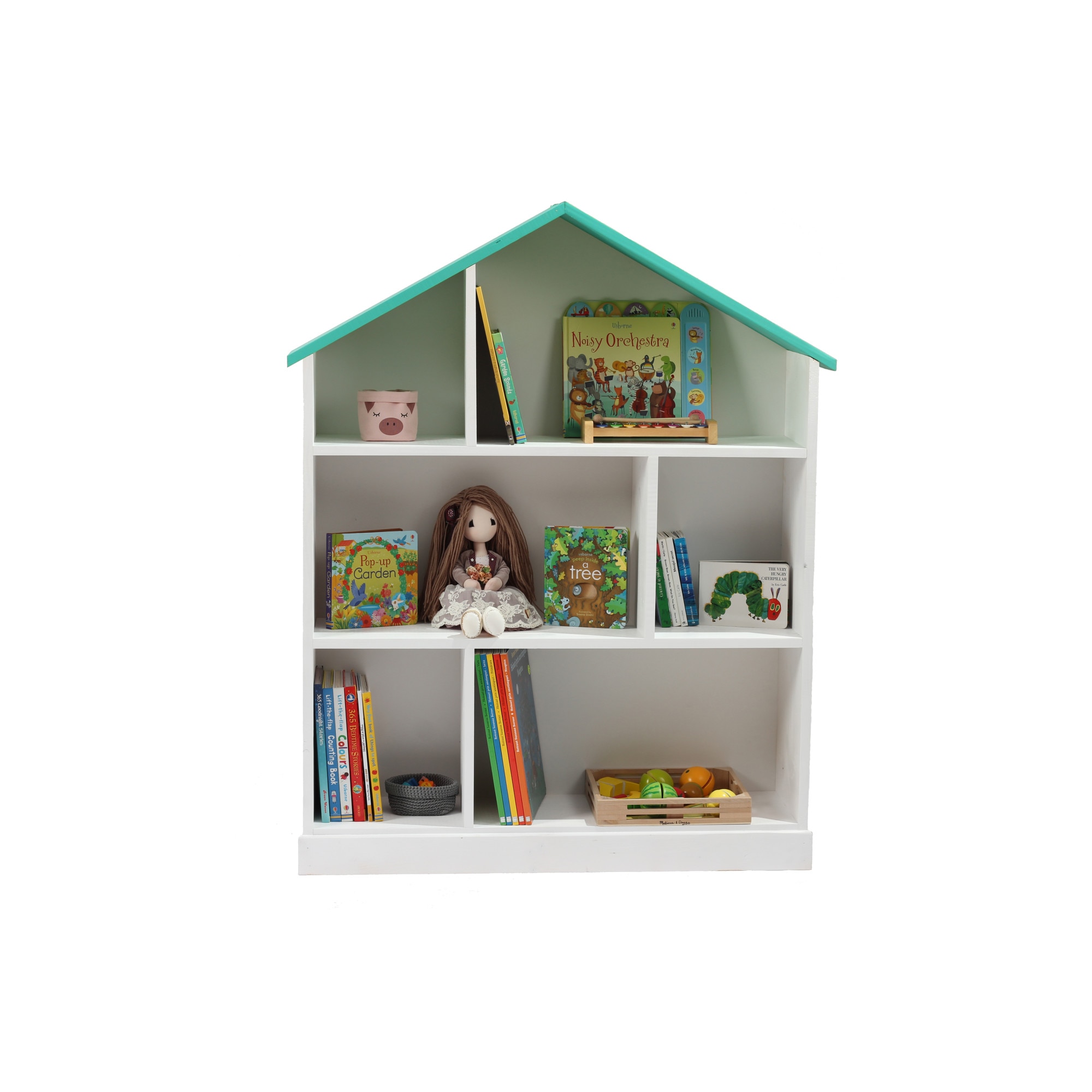 Casuta biblioteca din lemn BookHouse, Tiffany, 130 x 96 x 30 cm