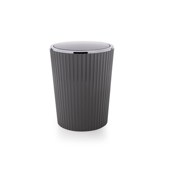 Cos baie cu capac, NELLY, 6 L, 18X24 cm , Gri Cos baie cu capac, NELLY, 6 L, 18X24 cm , Gri