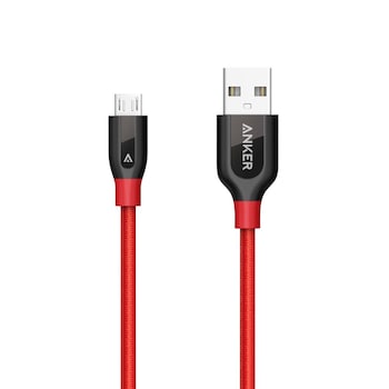Cablu Micro USB Anker Premium PowerLine+ Nylon 0,91 Metri Rosu Cablu Micro USB Anker Premium PowerLine+ Nylon 0,91 Metri Rosu