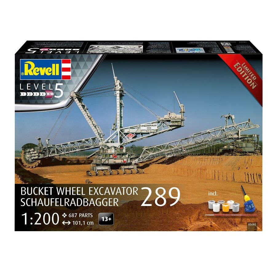 Model de construit Revell Excavator multibrat pe senile 289 Editie limitata 687 piese