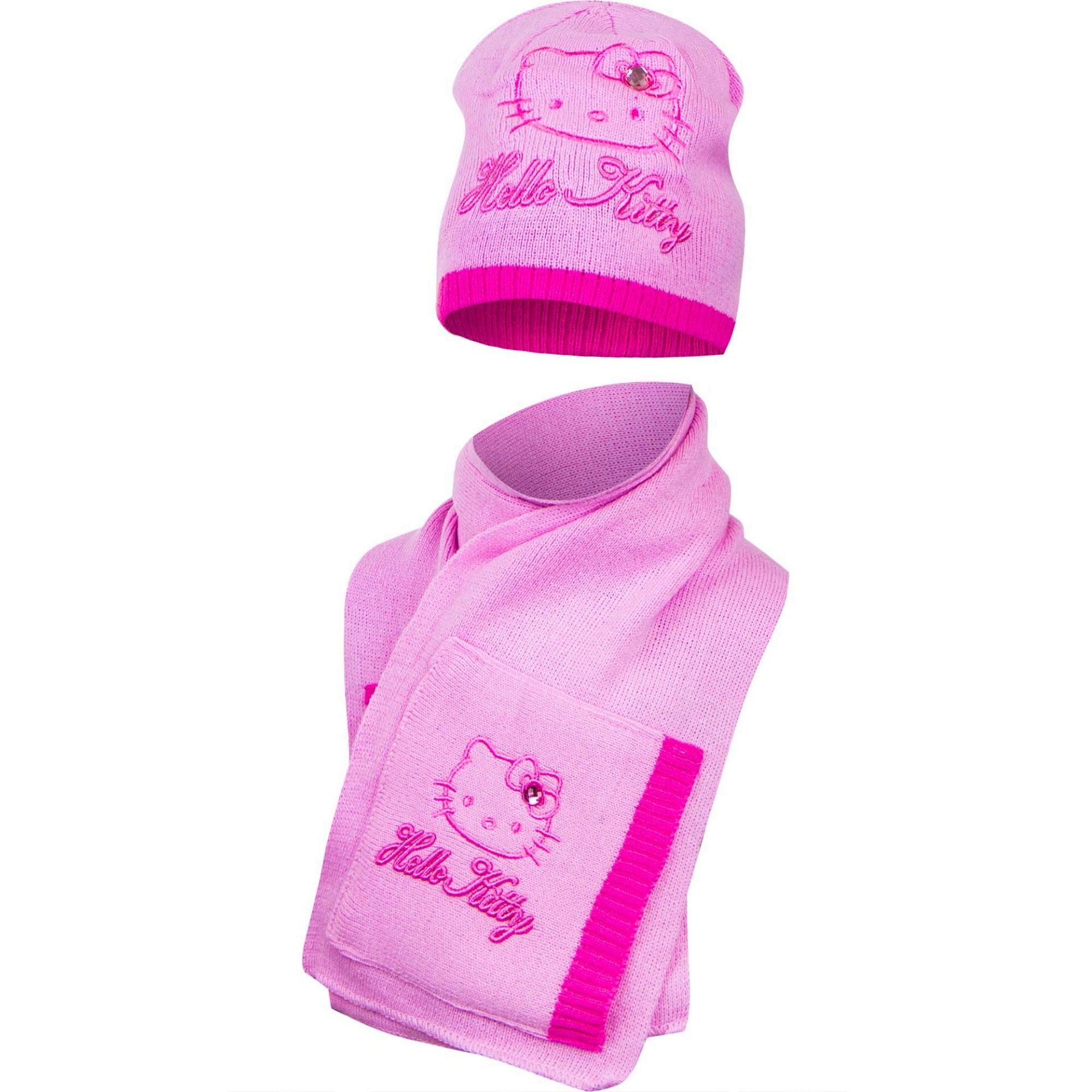 Set caciula-fular Hello Kitty H11F4048, Roz