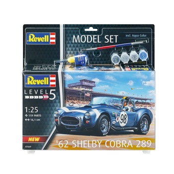 Automodel de construit Revell 62 Shelby Cobra 289 121 piese Automodel de construit Revell 62 Shelby Cobra 289 121 piese